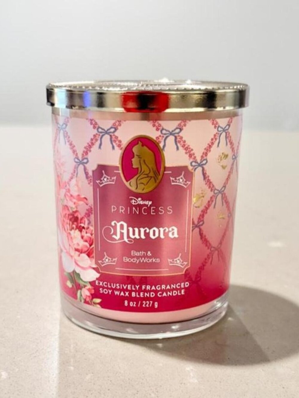 Bath & Body Works Disney Princess Aurora Single Wick Candle 8 oz New Rare